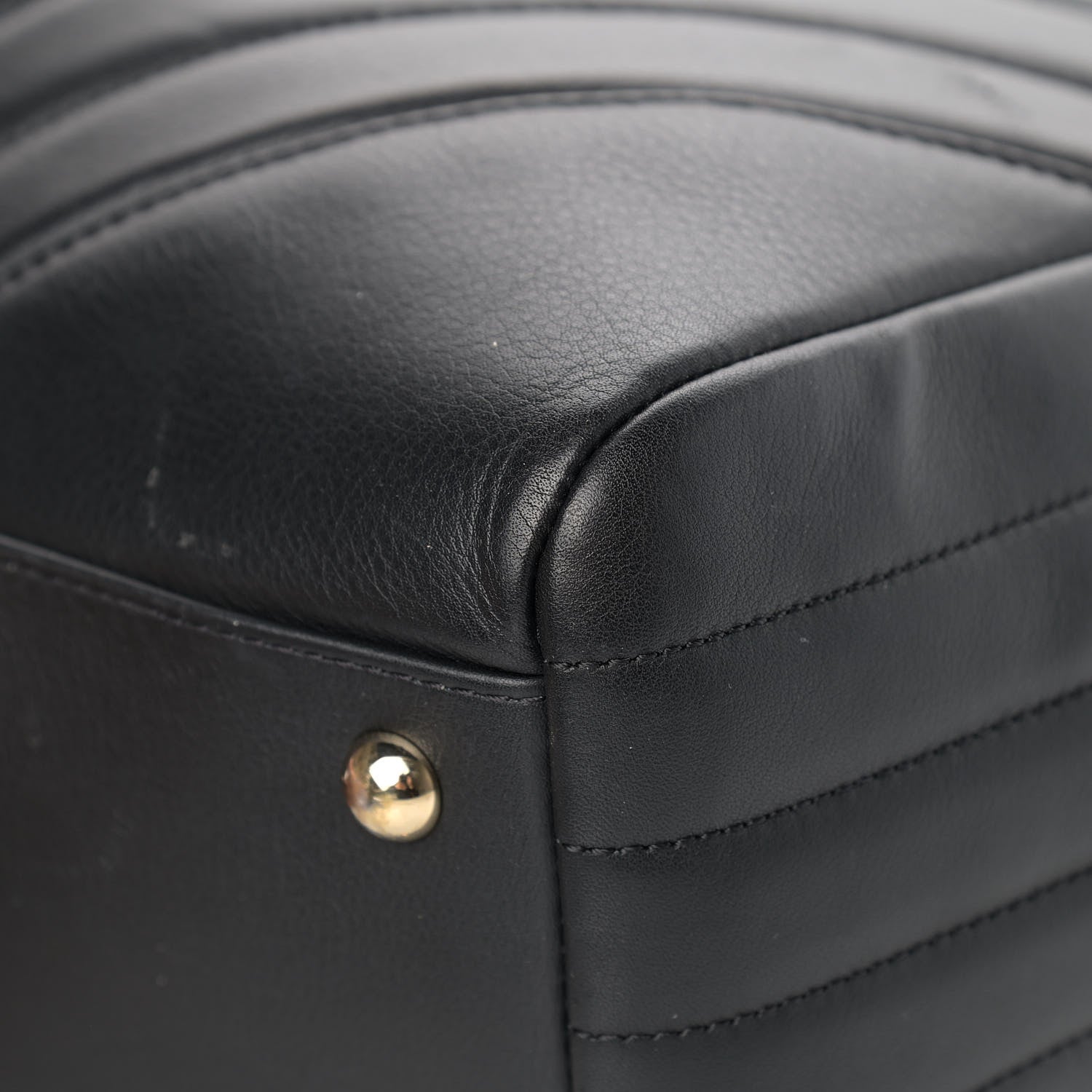 Chanel Calfskin Chevron Quilted Large Shopping Tote Black 10 of 15