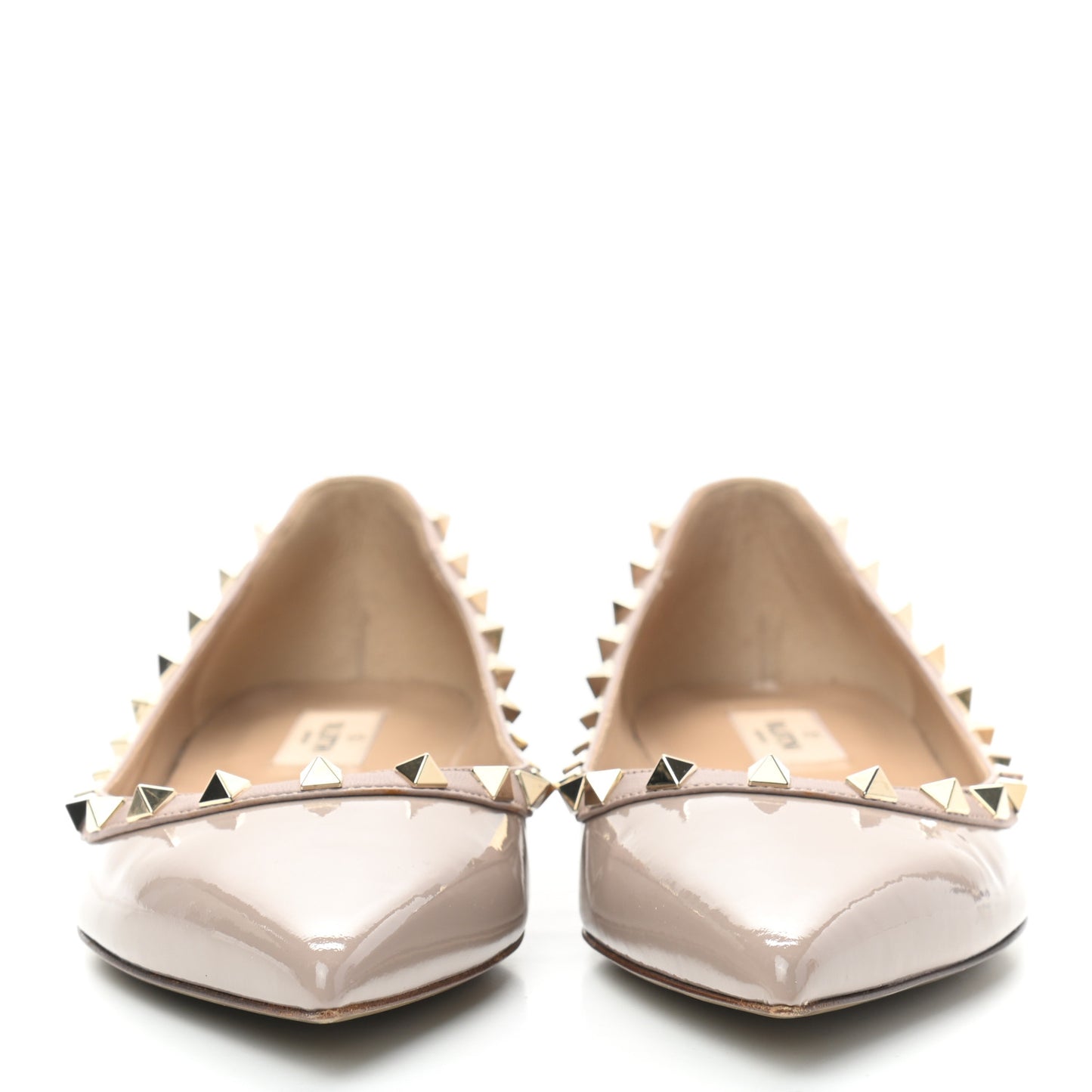 Patent Rockstud Ballerina Flats 40 Poudre