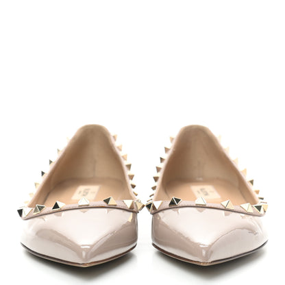 Valentino Garavani Patent Rockstud Ballerina Flats 40 Poudre 2 of 8