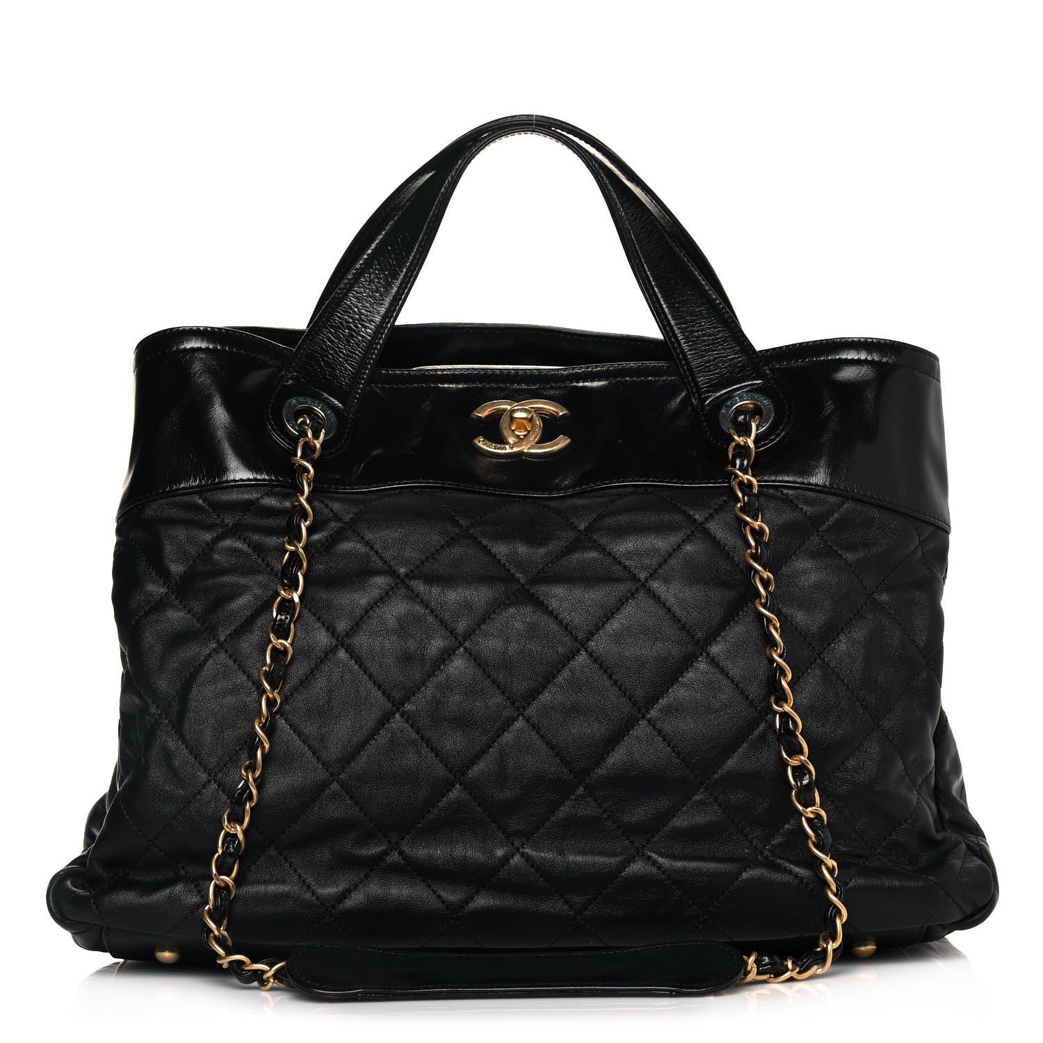 Chanel Iridescent Calfskin Large In the Mix Tote Black 1 of 11