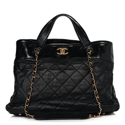 Chanel Iridescent Calfskin Large In the Mix Tote Black 1 of 11