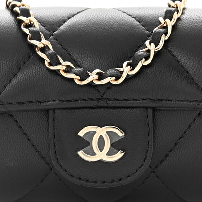 Chanel Lambskin Quilted Box Of Secrets Card Holder With Chain Black 8 of 11