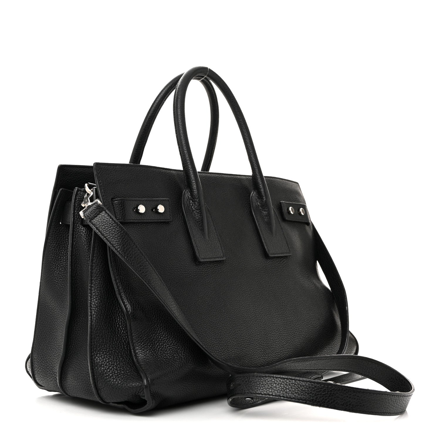 Saint Laurent Grained Calfskin Small Supple Sac De Jour Black 3 of 14