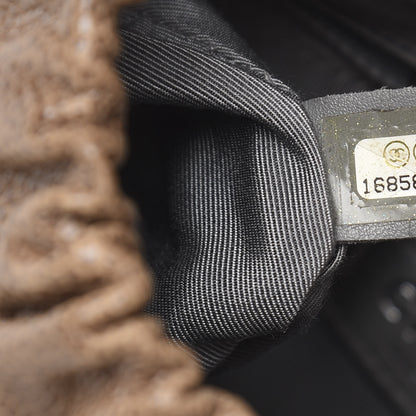 Chanel Grained Calfskin Quilted Medium Elastic Flap Taupe 6 of 9