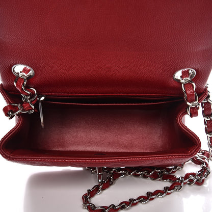 Chanel Caviar Quilted Mini Square Flap Dark Red 5 of 7