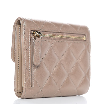 Chanel Metallic Calfskin Quilted Reissue Compact Wallet Gold 3 of 8