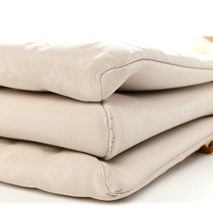 Louis Vuitton Lambskin Embossed Monogram Coussin PM Beige Cream 9 of 11
