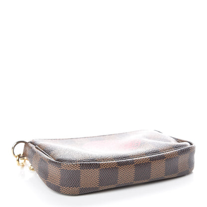 Louis Vuitton Damier Ebene Complice Trunks and Bags Mini Pochette Accessories Red 4 of 7