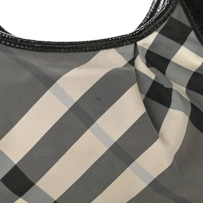 Burberry Beat Check Small Brooklyn Hobo Black 15 of 15