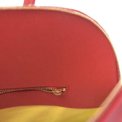 Balenciaga Signature Grained Calfskin Logo M Ville Top Handle Bag Rouge Coquelicot Black 19 of 19