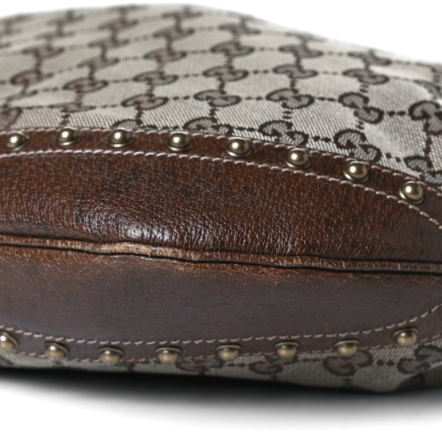 Gucci Monogram Pelham Studded Shoulder Bag Ebony 8 of 10