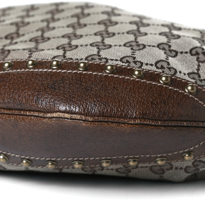 Gucci Monogram Pelham Studded Shoulder Bag Ebony 8 of 10