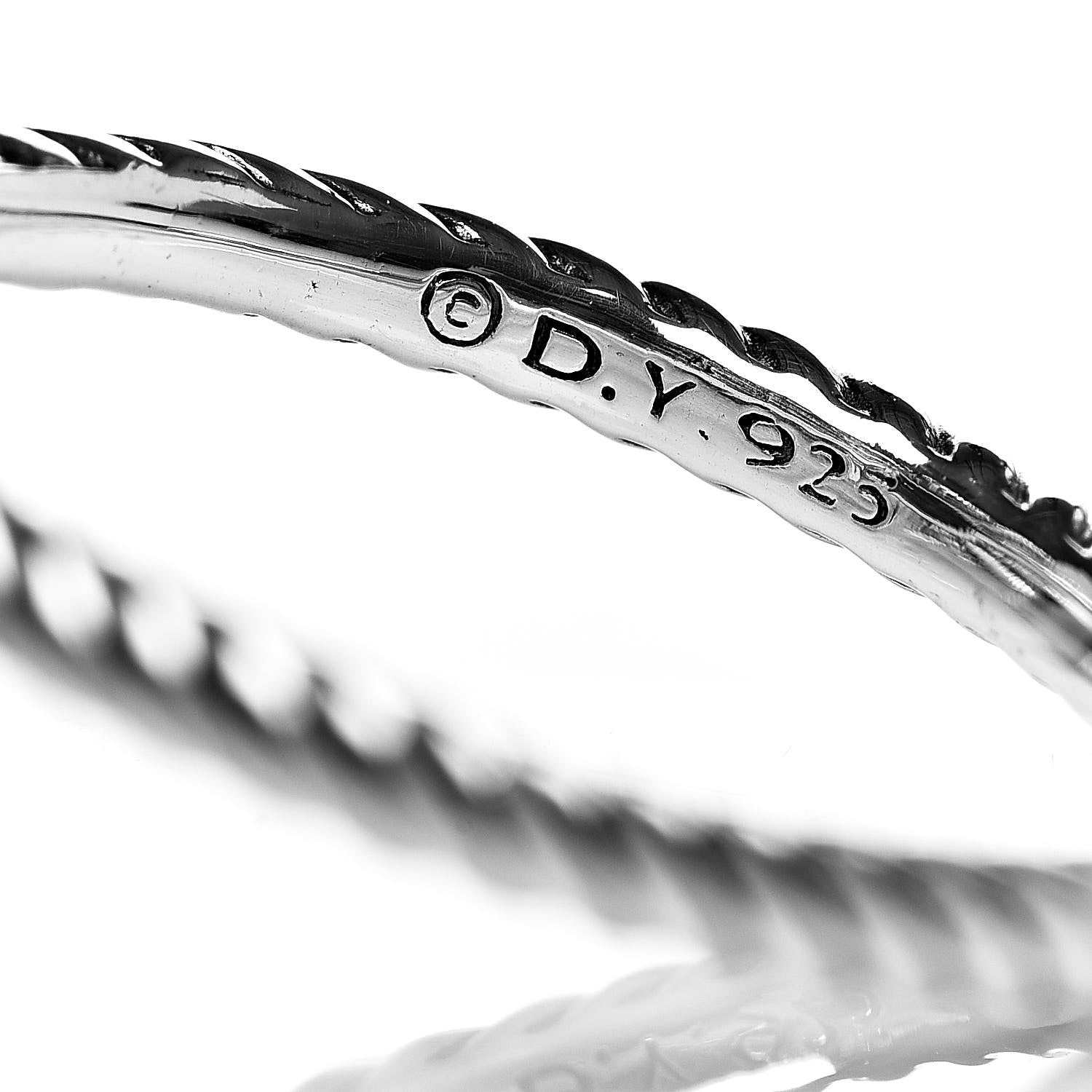 David Yurman Sterling Silver Diamond 16mm Starburst Ring 54 7 5 of 5