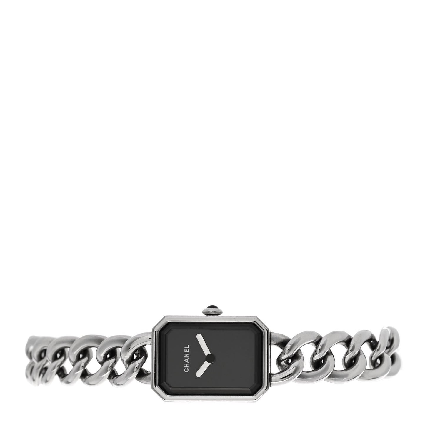 Stainless Steel 16mm Chain Premiere Quartz Watch Black