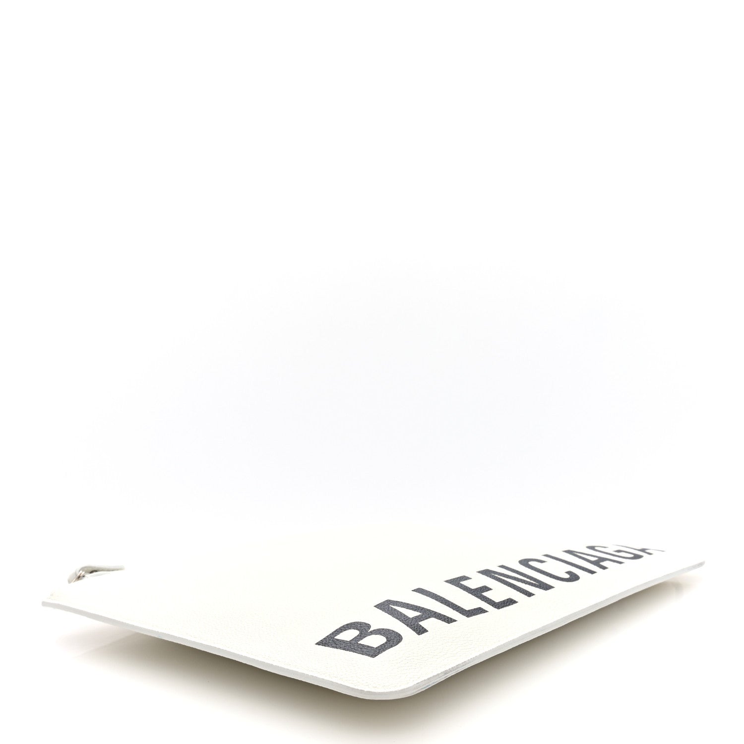 Balenciaga Calfskin Logo Cash Wristlet Clutch Bag White 4 of 6