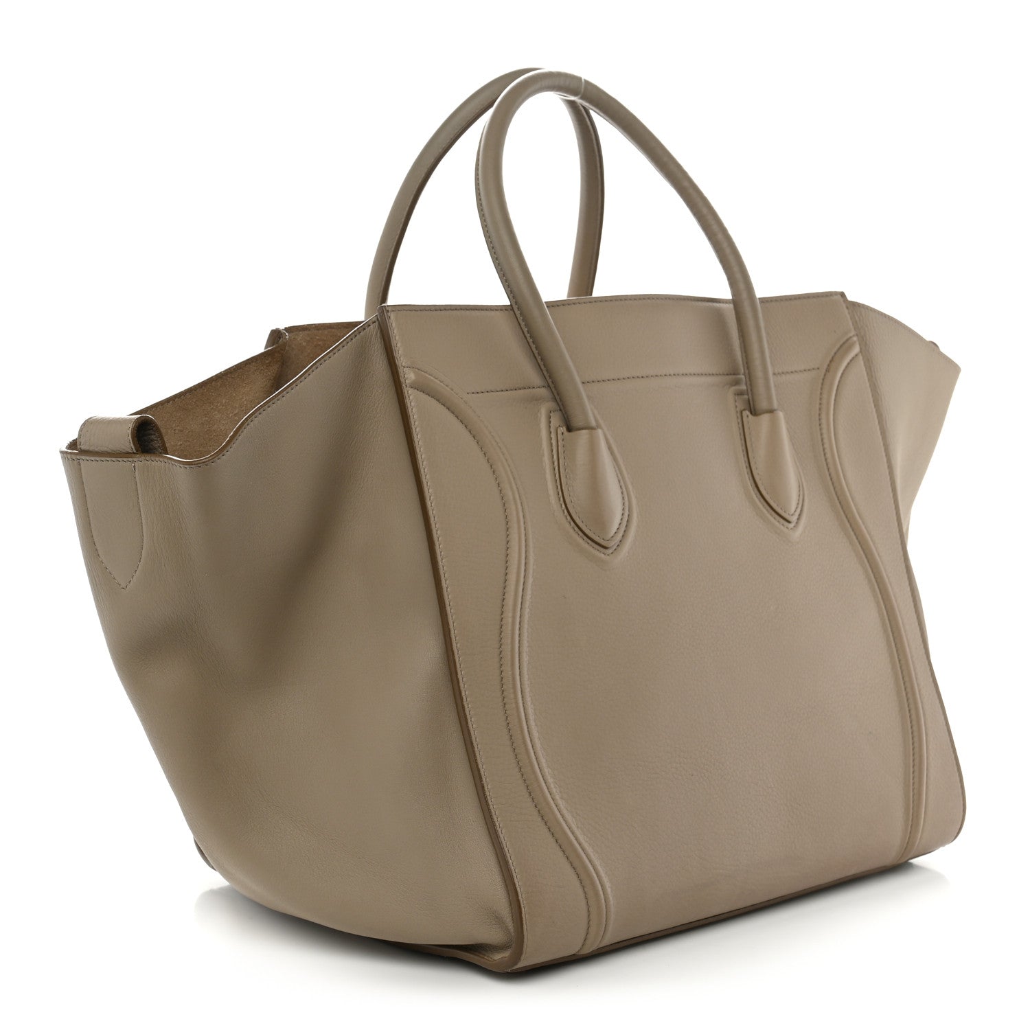 Celine Grained Calfskin Medium Phantom Luggage Dune 2 of 12