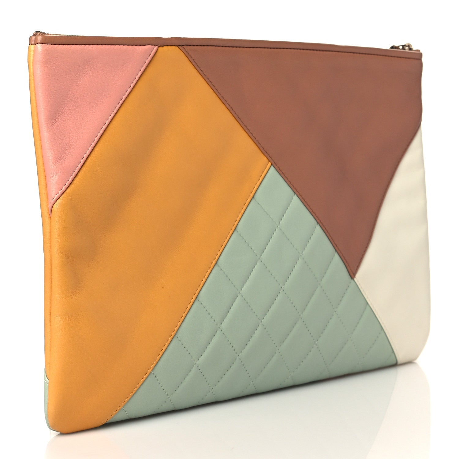 Chanel Lambskin Patchwork Large Cosmetic Case Multicolor 3 of 10