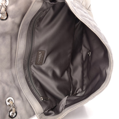Chanel Lambskin Quilted Jumbo Coco Rain Flap Grey 5 of 12