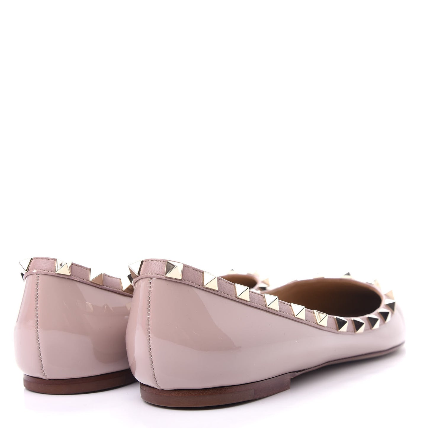 Patent Rockstud Ballerina Flats 40 Poudre