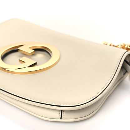 Gucci Roxy Calfskin Blondie Chain Shoulder Flap Bag Mystic White 8 of 8