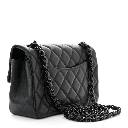Chanel Lambskin Quilted Mini Rectangular Flap So Black 3 of 11