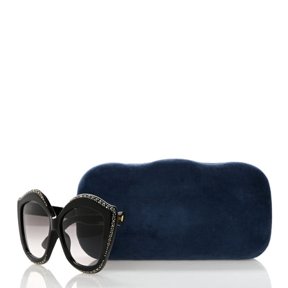 Gucci Crystal Cat Eye Sunglasses GG0118S Black 8 of 8