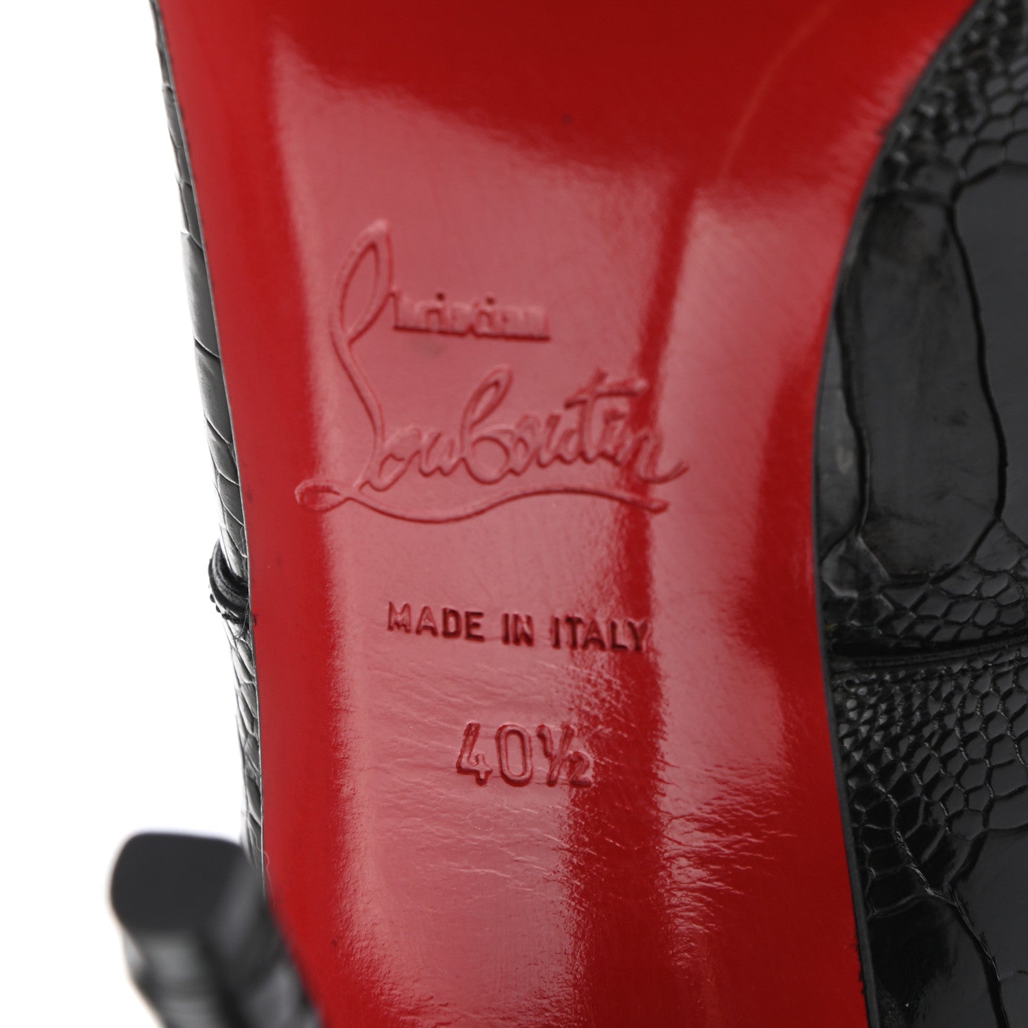 Christian Louboutin Calfskin Zermadame 120 Booty 40.5 Black 6 of 7