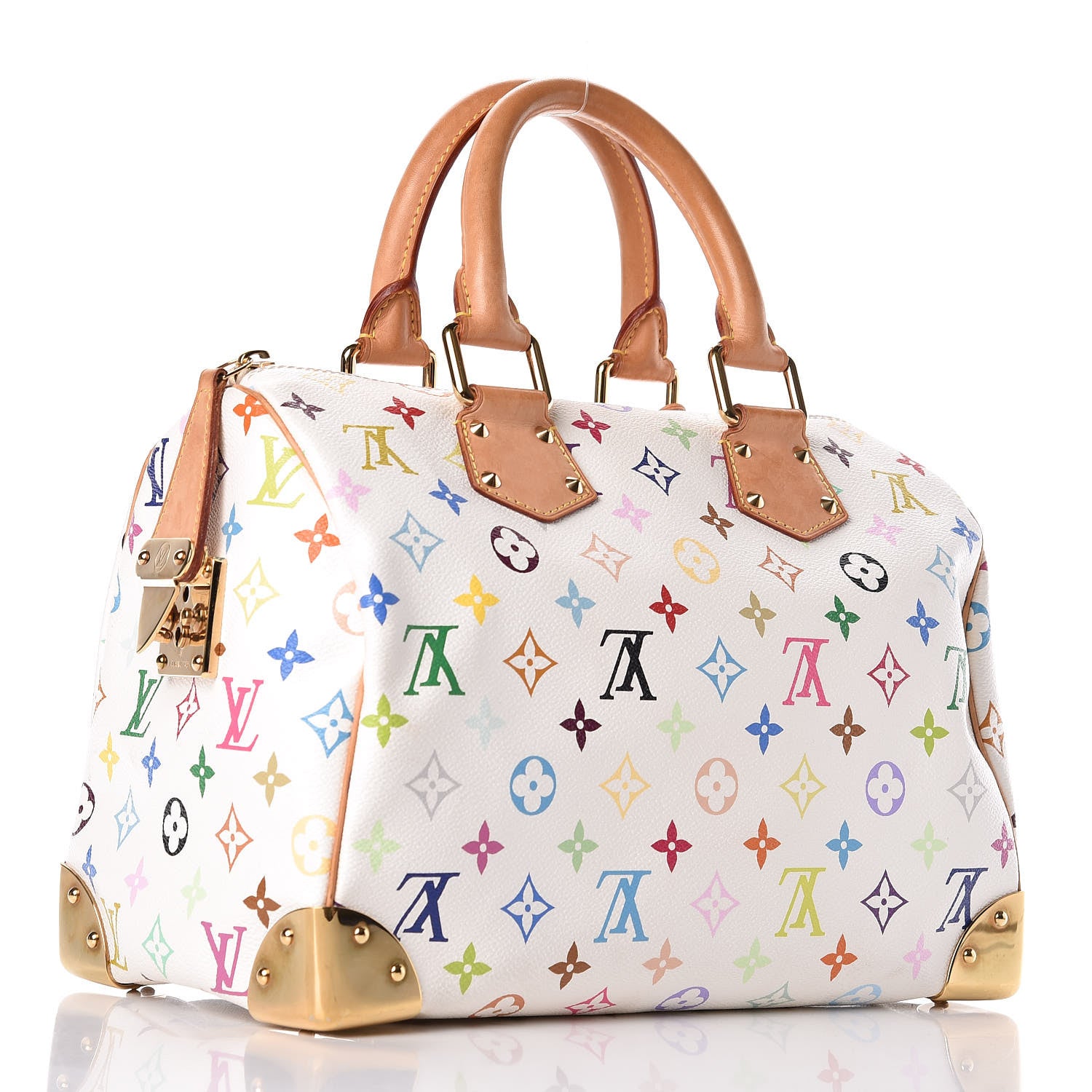 Louis Vuitton Monogram Multicolor Speedy 30 White 3 of 17