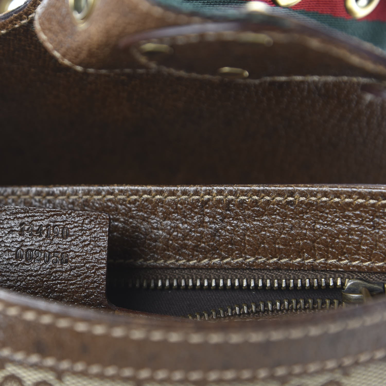 Gucci Monogram Studded Pelham Runway Flap Bag Brown 8 of 9