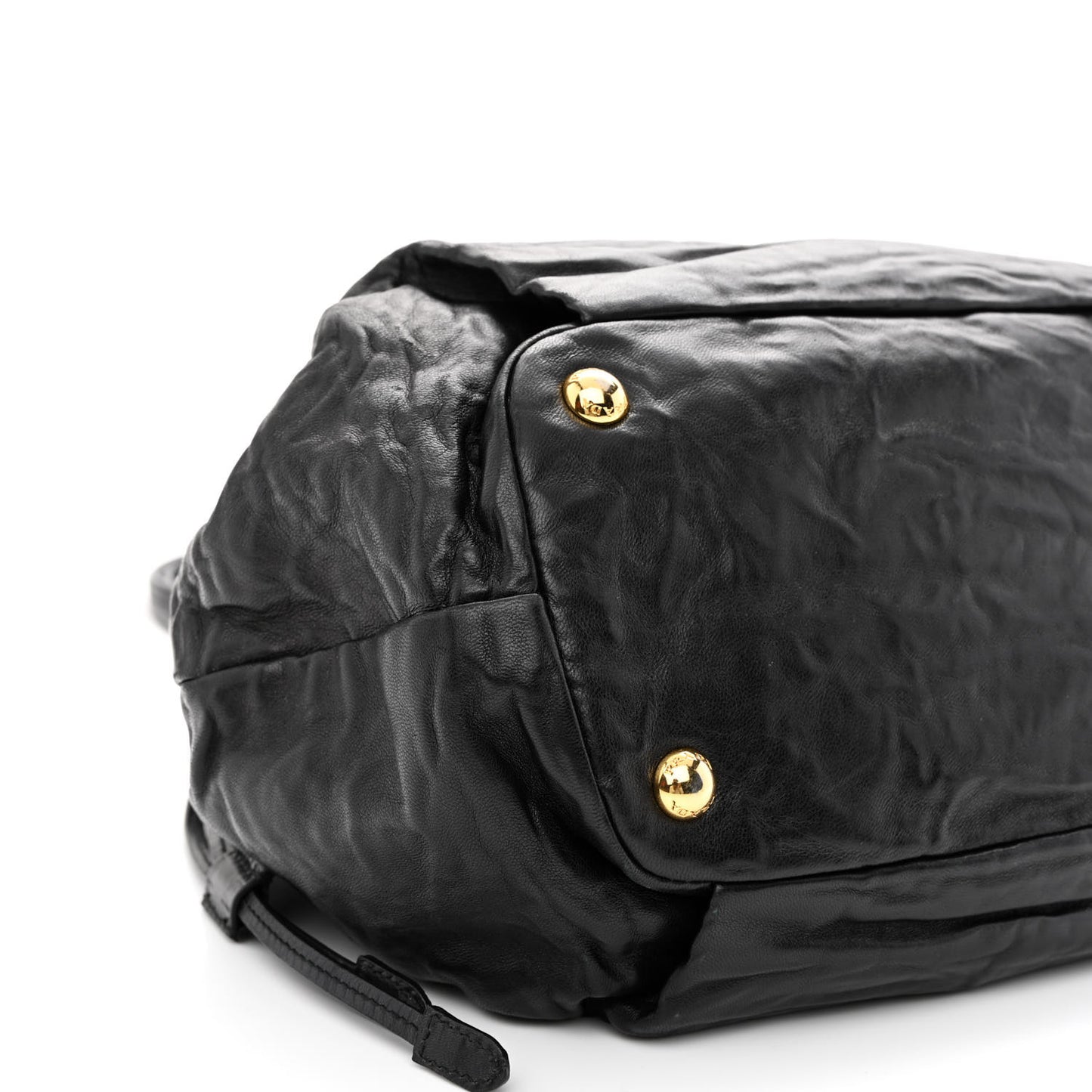 Nappa Antique Drawstring Tote Black