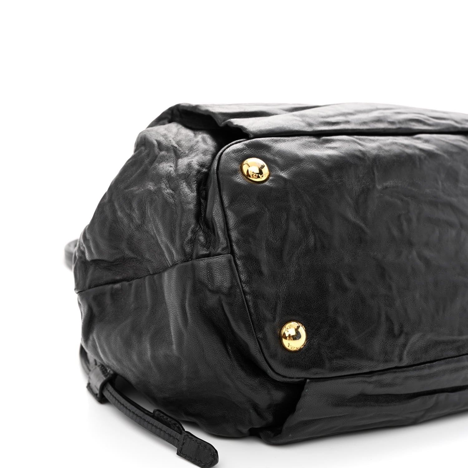 Prada Nappa Antique Drawstring Tote Black 10 of 11