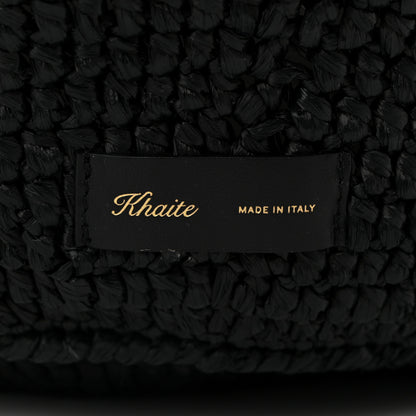 Khaite Raffia Medium Lotus Tote Black 6 of 9