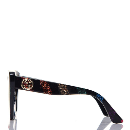 Gucci Acetate Glitter Sunglasses GG0327S Black 3 of 8