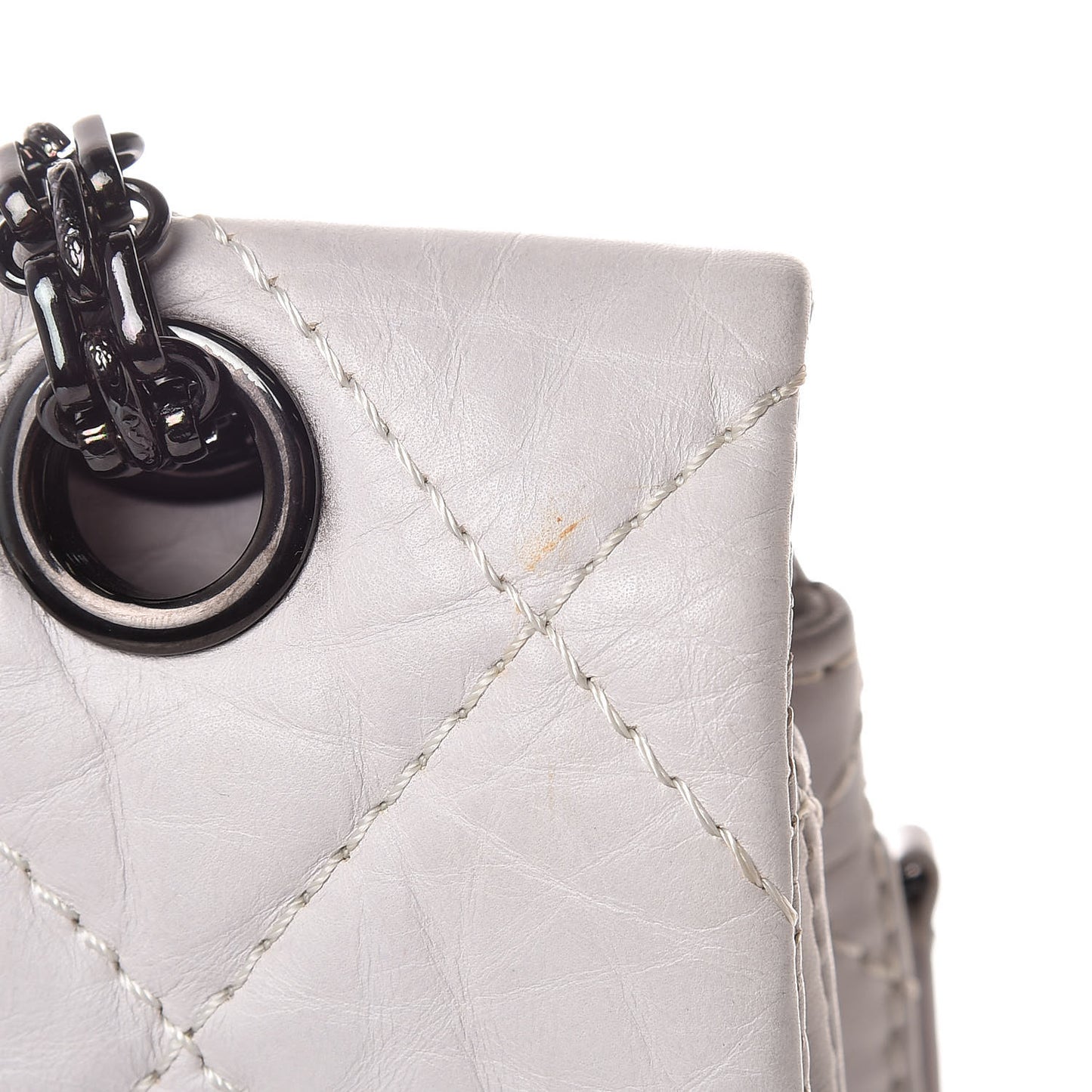 Aged Calfskin Reissue XL Maxi Flap White