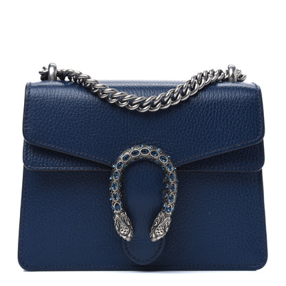 Gucci Dollar Calfskin Crystal Mini Dionysus Shoulder Bag Blue Agata Montana Sapphire 1 of 15