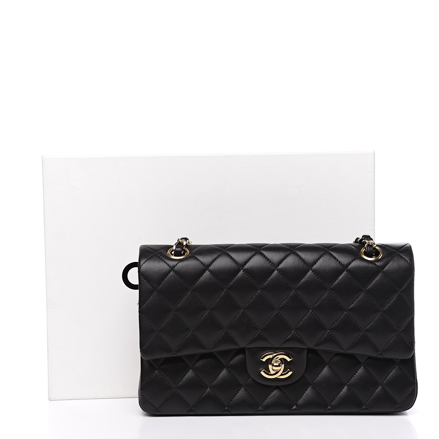 Chanel Lambskin Quilted Medium Double Flap Black 15 of 15