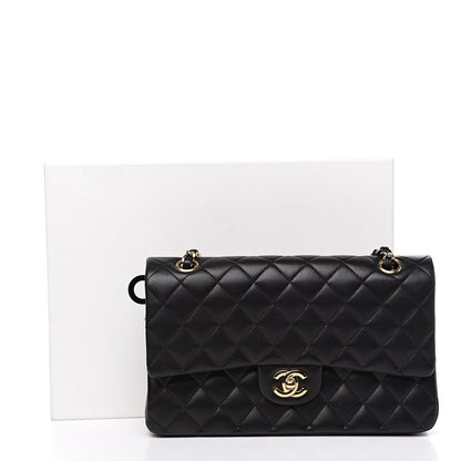 Chanel Lambskin Quilted Medium Double Flap Black 15 of 15