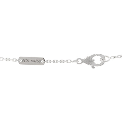 Van Cleef & Arpels 18K White Gold Guilloche Vintage Alhambra Pendant Necklace 4 of 4