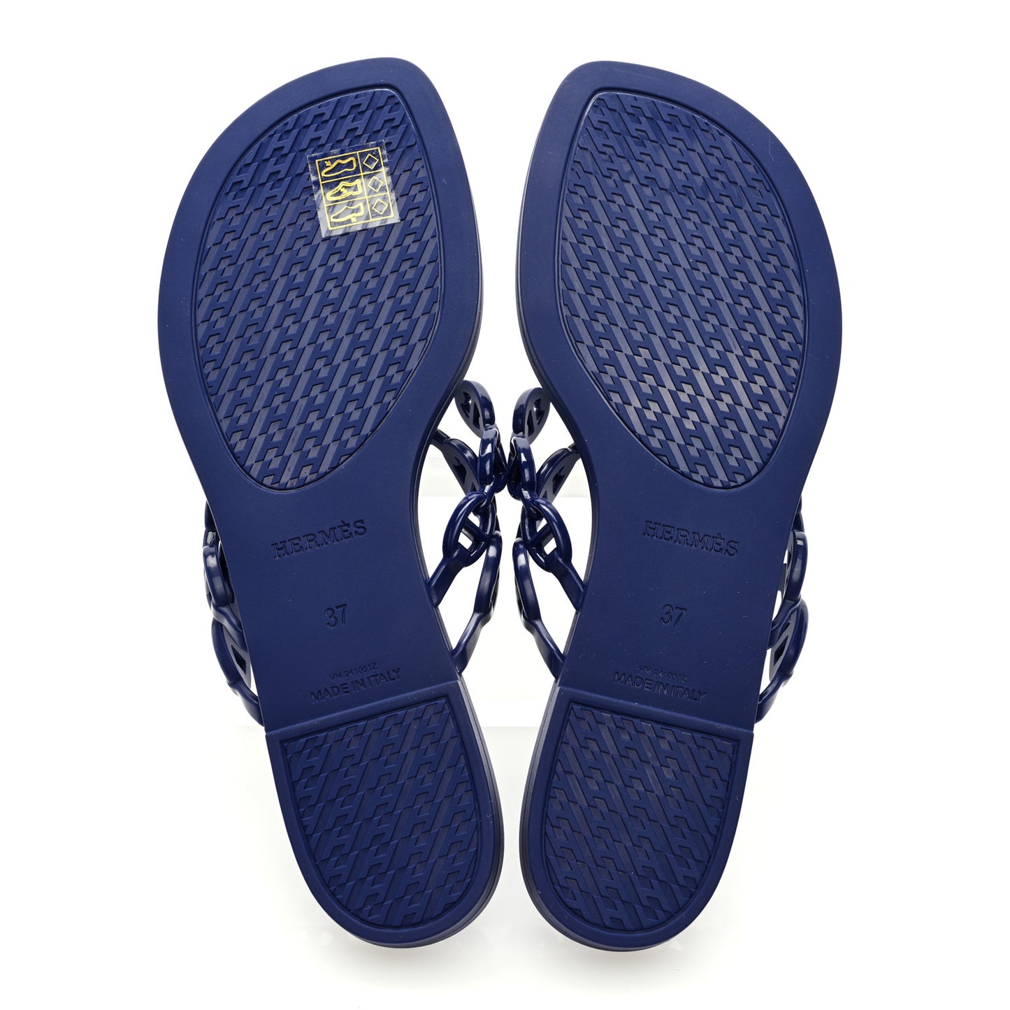 Rubber Chaine d'Ancre Island Sandals 37 Bleu Smalt