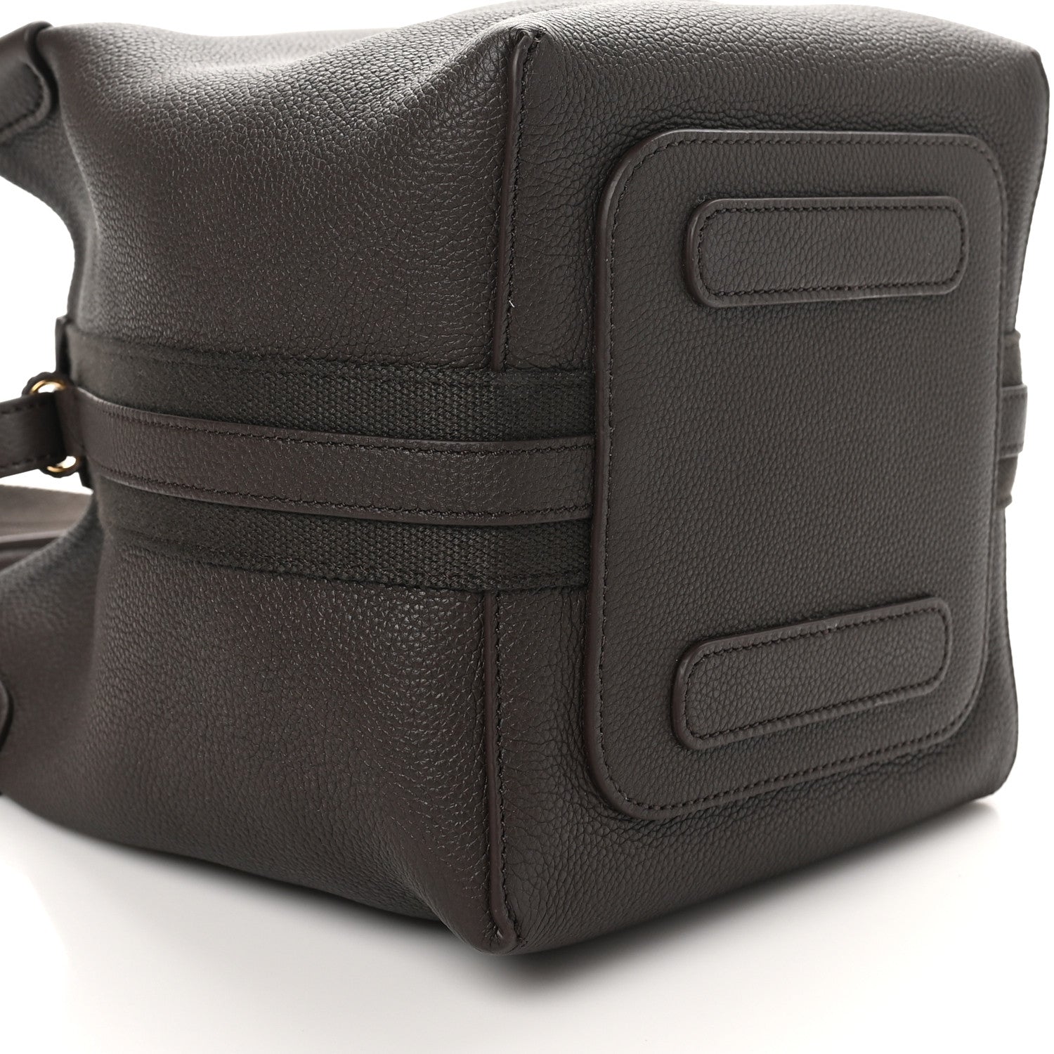 Loro Piana Grained Calfskin Small Bale Bag Dark Chocolate Liquorice 8 of 9