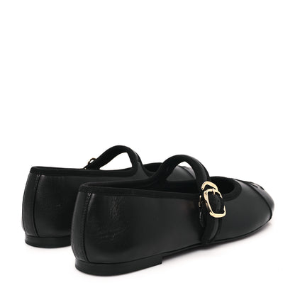 Chanel Lambskin Mary Jane Flats 37.5 Black 5 of 9