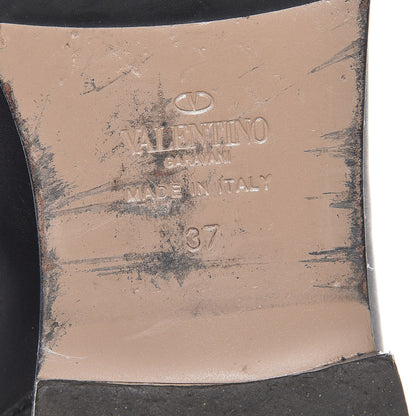Valentino Garavani Nappa Ascot Ribbon Lace Up Riding Boots 37 Black 6 of 11
