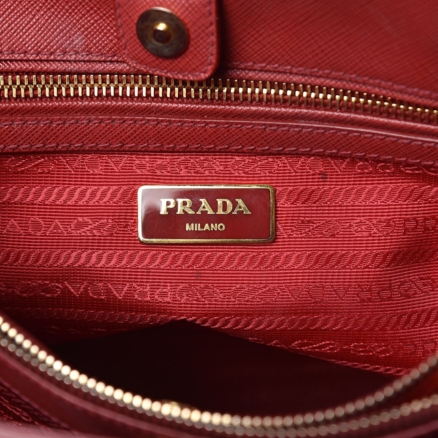 Saffiano Lux Medium Tote Fuoco
