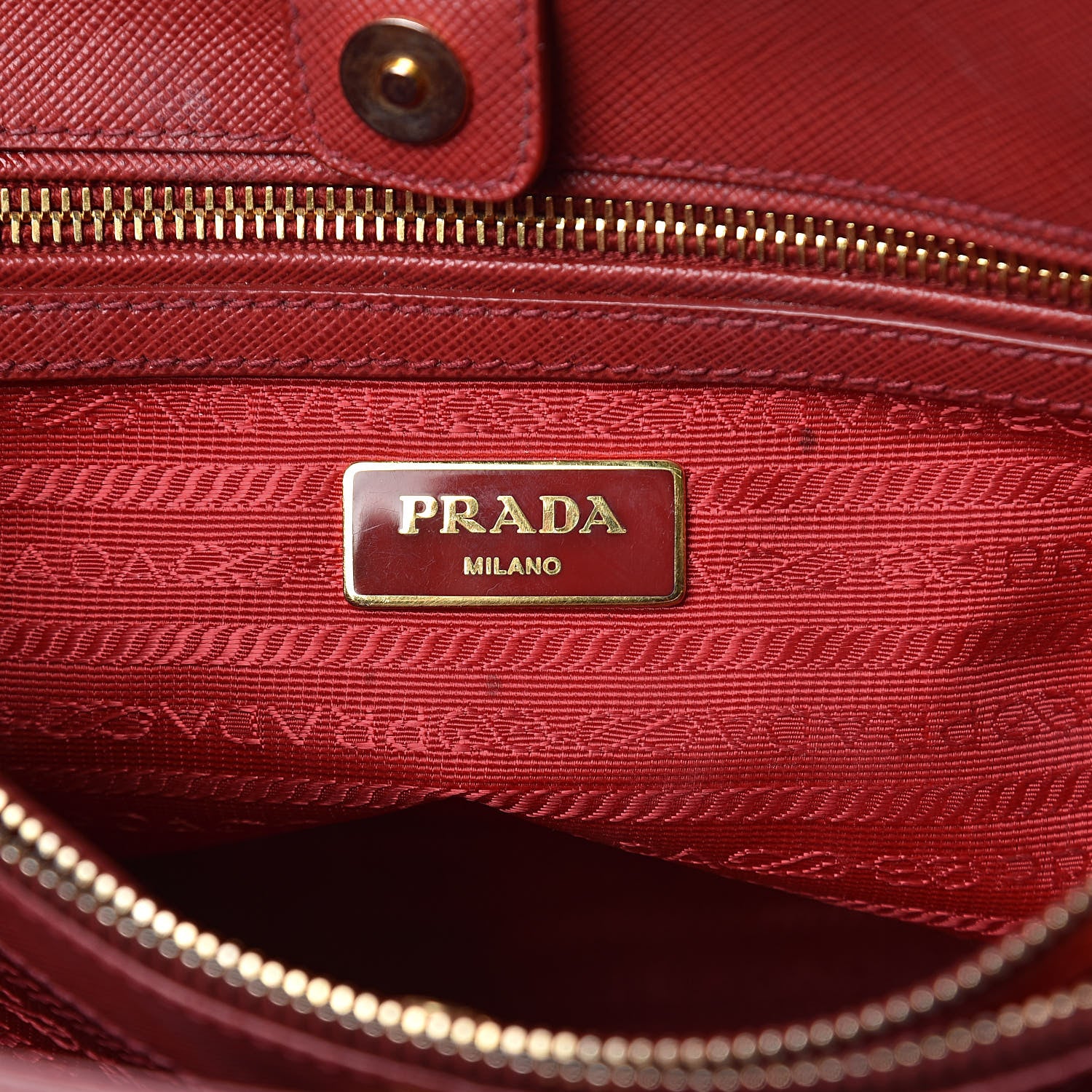 Prada Saffiano Lux Medium Tote Fuoco 6 of 19