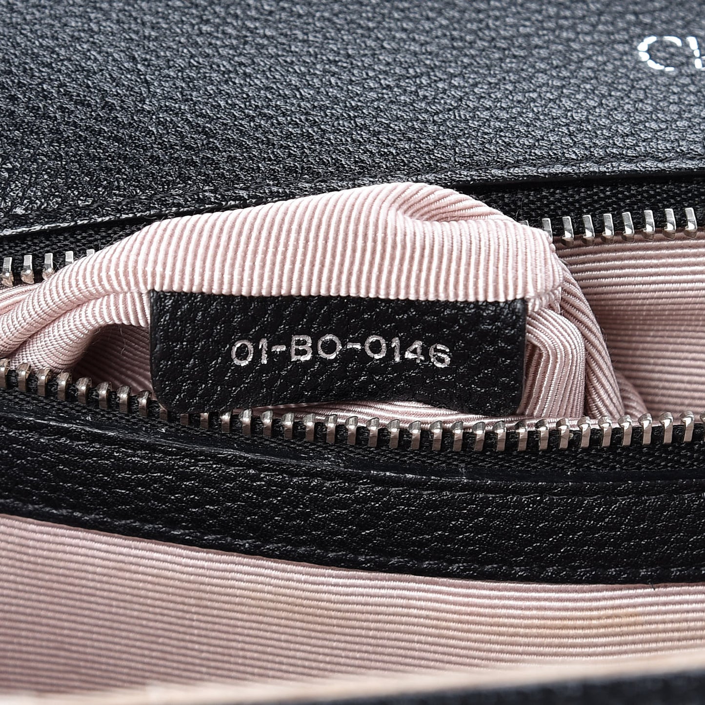 Grained Calfskin Medium Diorama Flap Bag Black