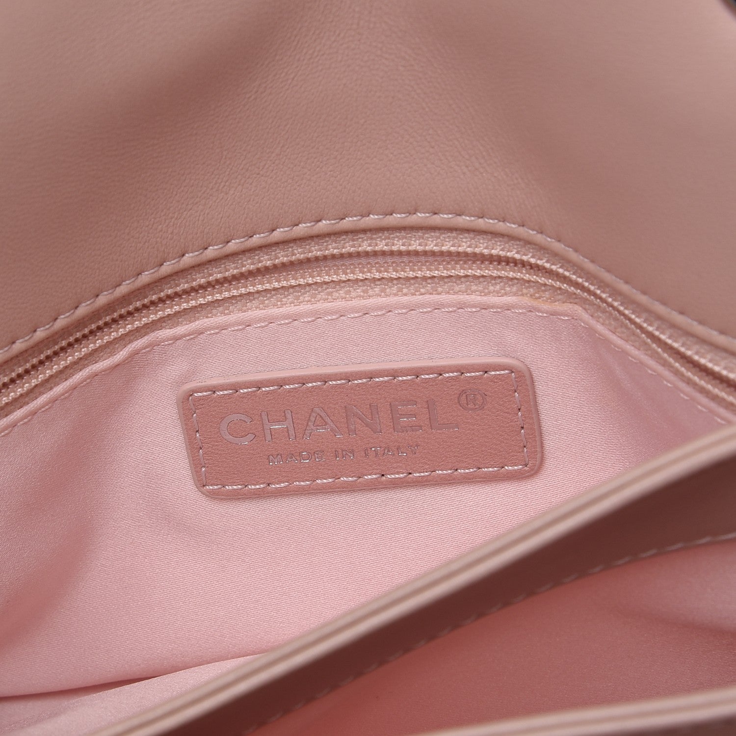 Chanel Lambskin Quilted Medium 3 Flap Light Pink 7 of 11
