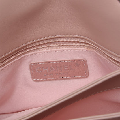 Chanel Lambskin Quilted Medium 3 Flap Light Pink 7 of 11