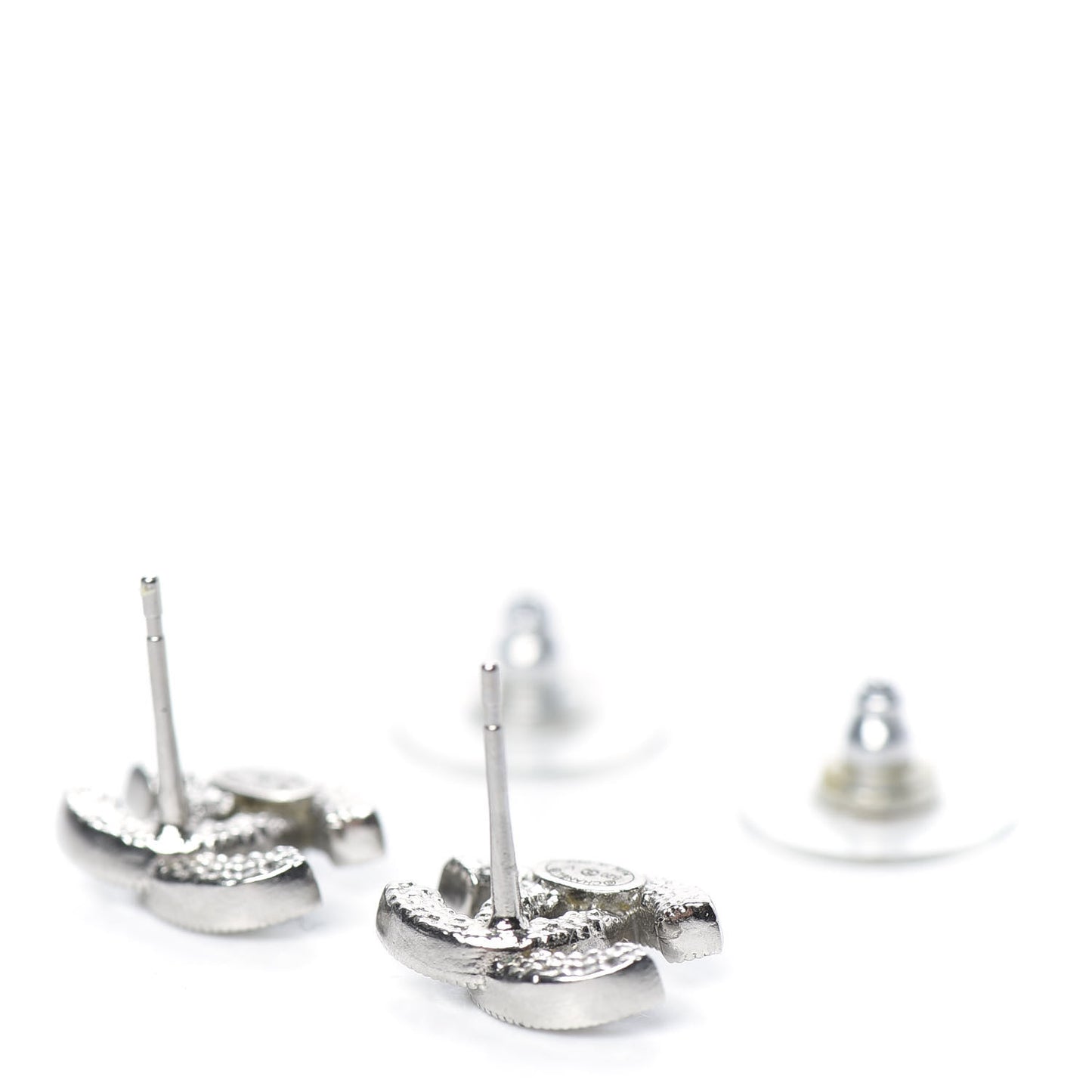 Crystal CC Earrings Silver