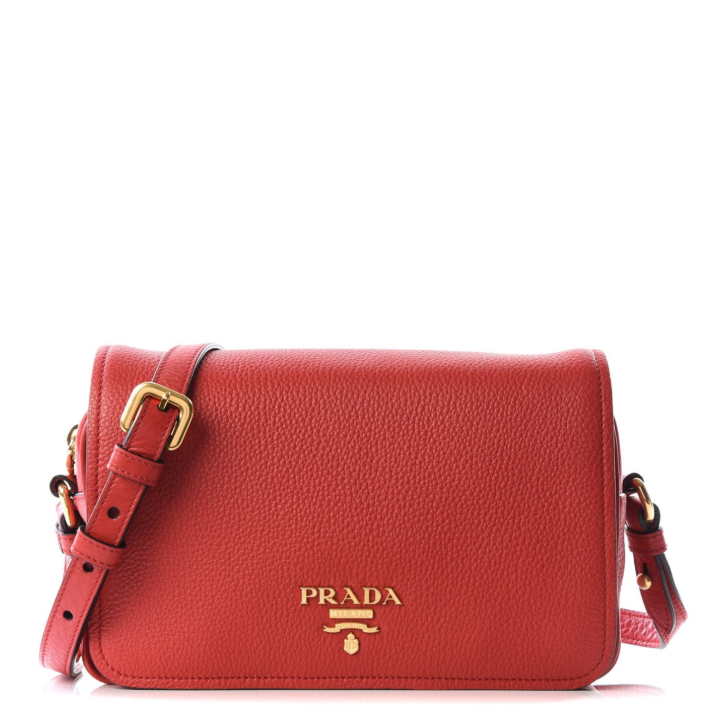 Vitello Phenix Flap Crossbody Rosso