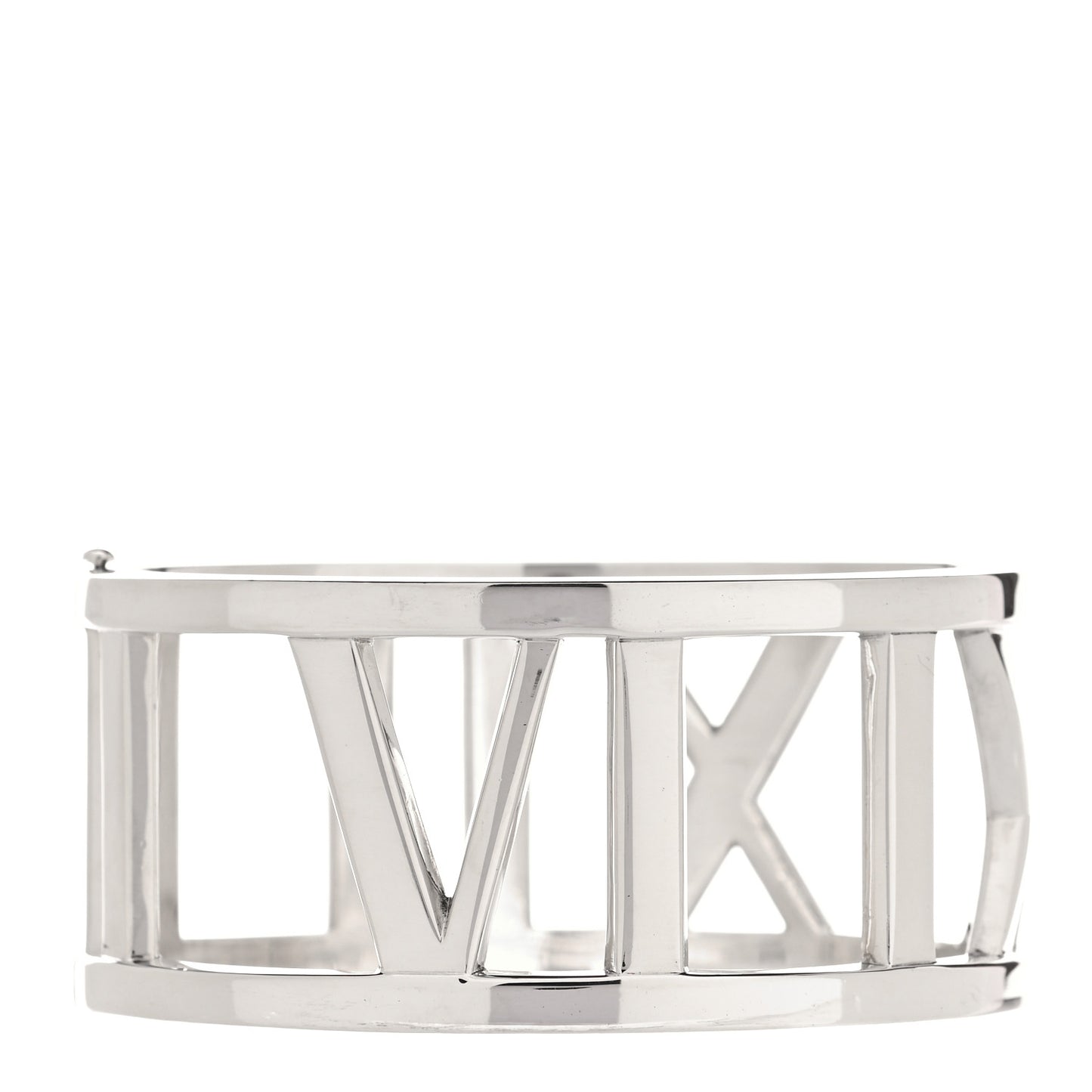 Sterling Silver Wide Atlas Hinged Bangle Bracelet